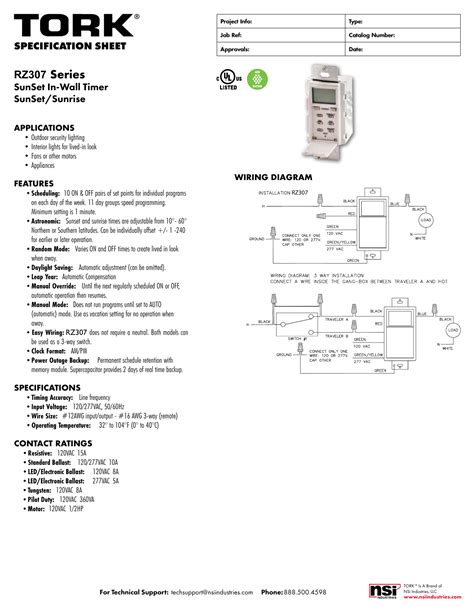 wiring intermatic. . Tork rz307 programming instructions
